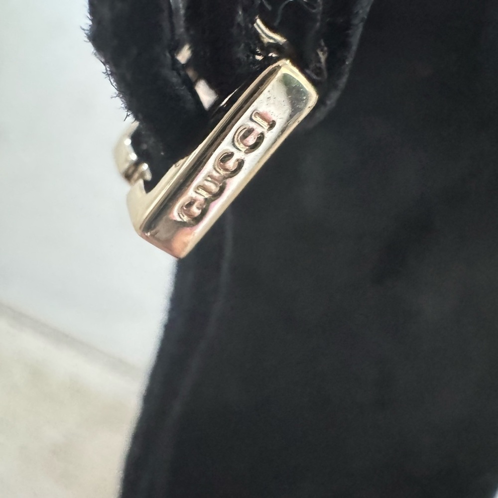 Authentic RARE  Gucci shoes, black suede flower detail 39 - Picture 12 of 16